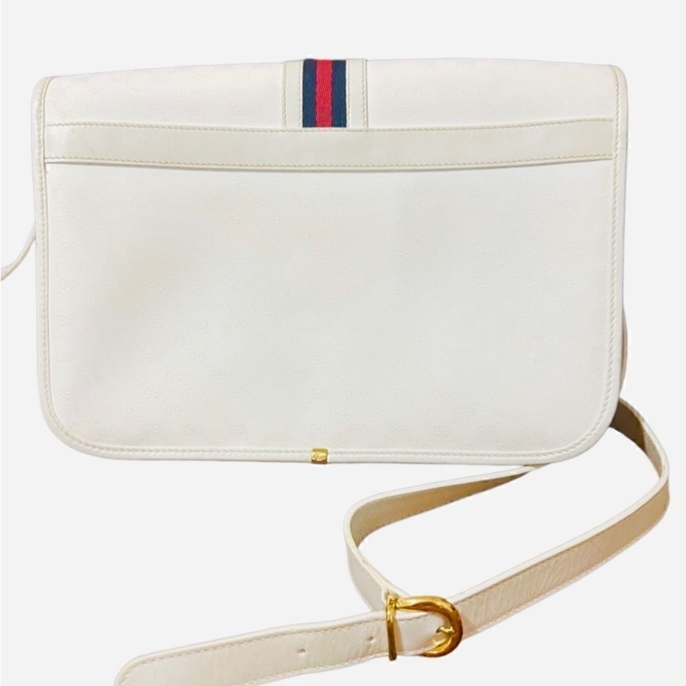 Gucci white Gg coated canvas crossbody shoulder bag - Picture 6 of 16